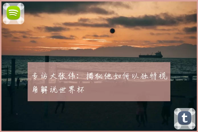 专访大张伟：揭秘他如何以独特视角解说世界杯